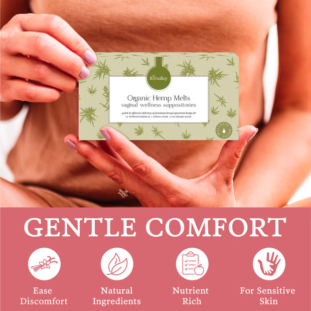 Organic CBD Hemp Vaginal Melts: Pain Relief & Hormone Balance