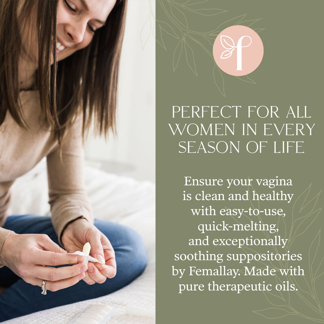 Organic Tea Tree and Coconut Oil Suppository Melts - Cleansing, Hygiene & pH Balance