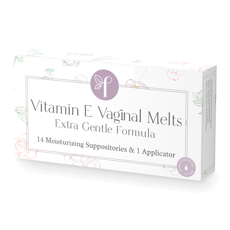 Organic Vitamin E Vaginal Suppositories Unscented for Sensitive Skin and Menopause Relief