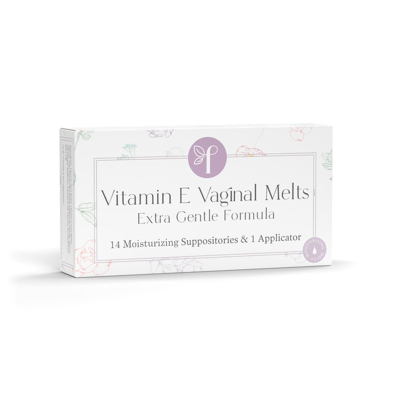 Organic Vitamin E Vaginal Suppository Melts (Unscented & Unflavored) - Extra-Gentle Formula