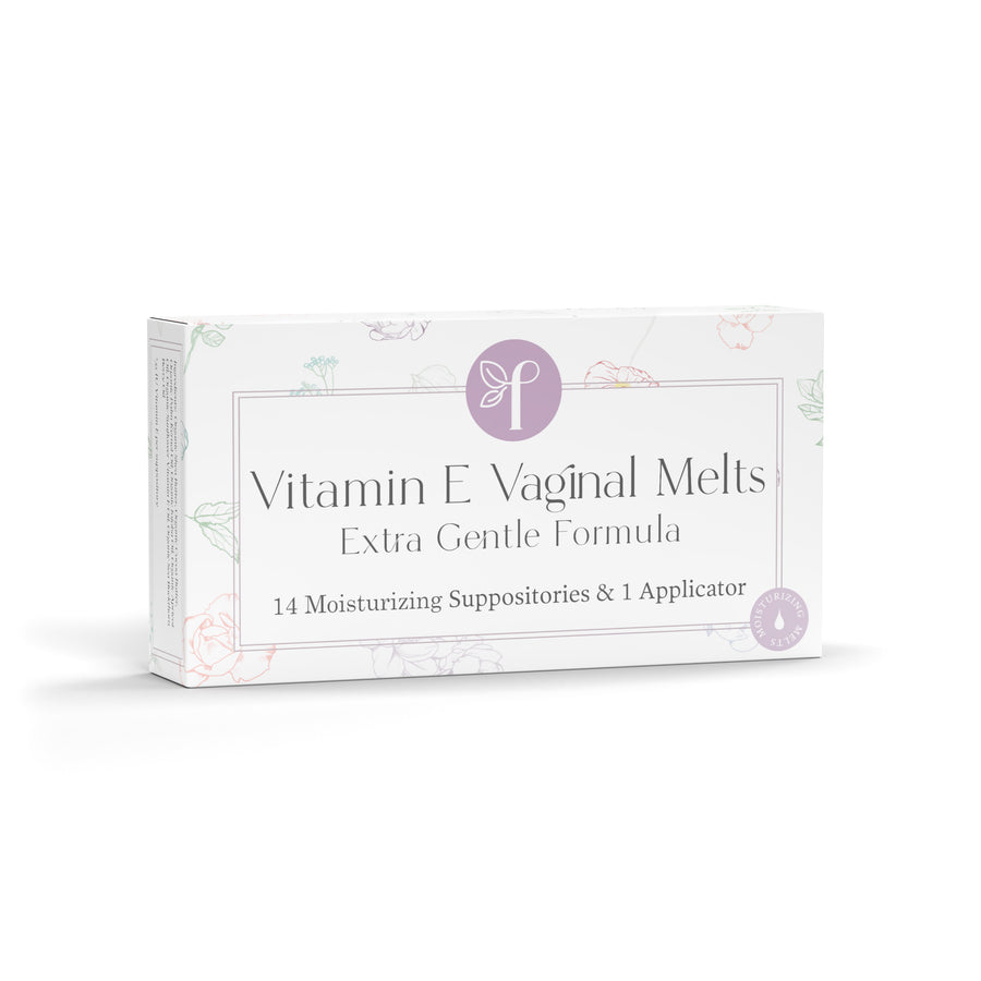 Organic Vitamin E Vaginal Suppository Melts (Unscented & Unflavored) - Extra-Gentle Formula