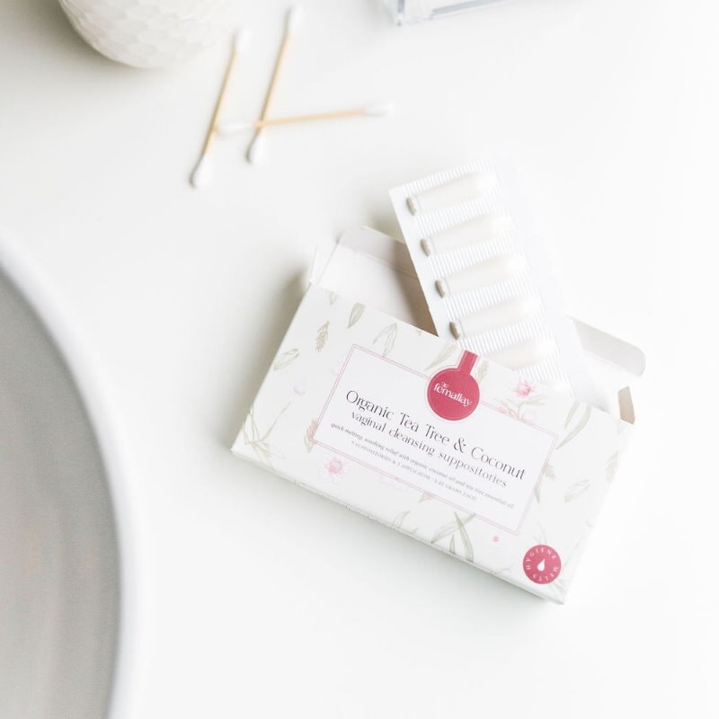 Organic Tea Tree and Coconut Oil Suppository Melts - Cleansing, Hygiene & pH Balance