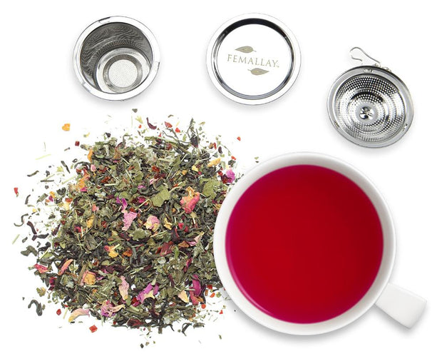 Organic Hibiscus Rose Detox Loose Leaf Green Tea - Femallay