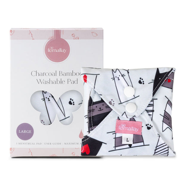 Flutter Fun Charcoal Bamboo Reusable Pads - Individuals - Piddly