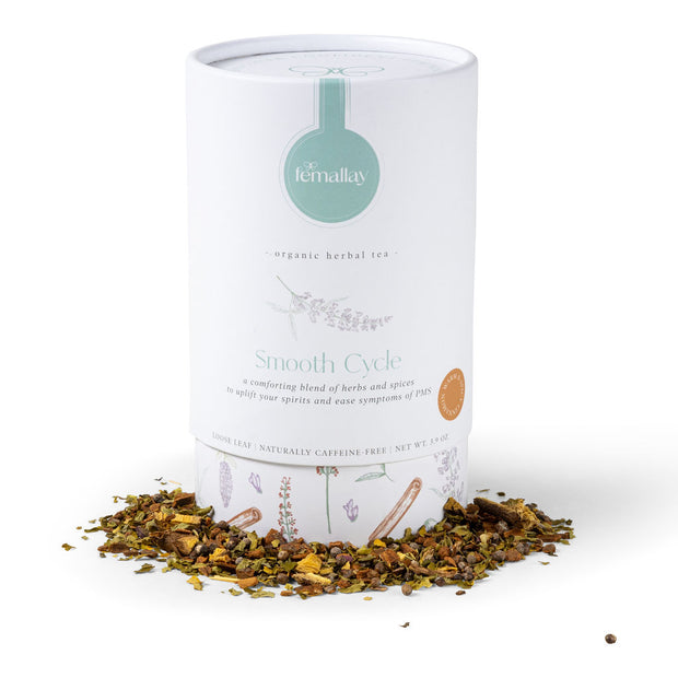 Organic Smooth Cycle Loose Leaf Herbal Tea - PMS Relief Blend