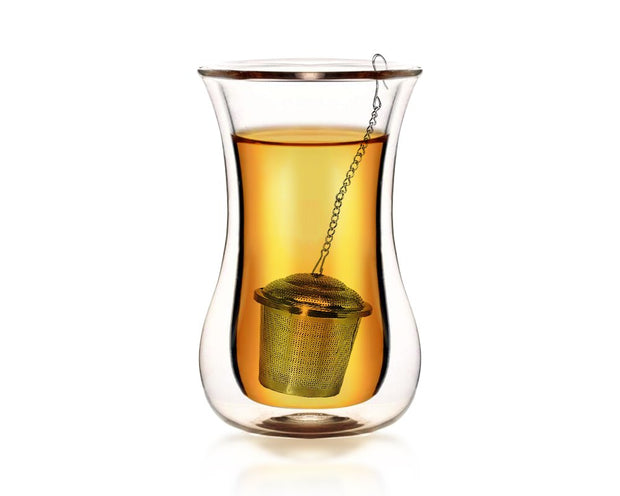 Premium Stainless Steel Loose Leaf Tea Infuser with Tray - Femallay